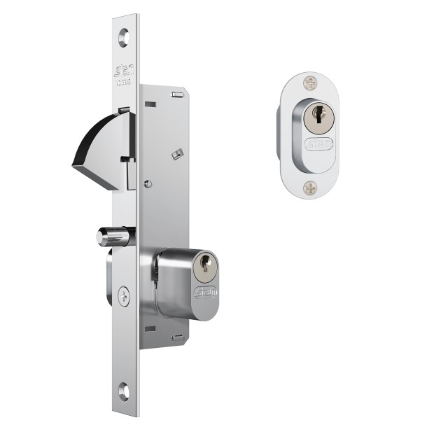 Fechadura 905 meio Cilindro Externa Inox