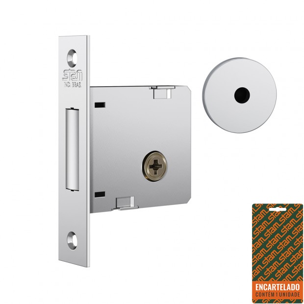 Fechadura 1004 Roseta Redonda Tetra Externa Inox Encartelado