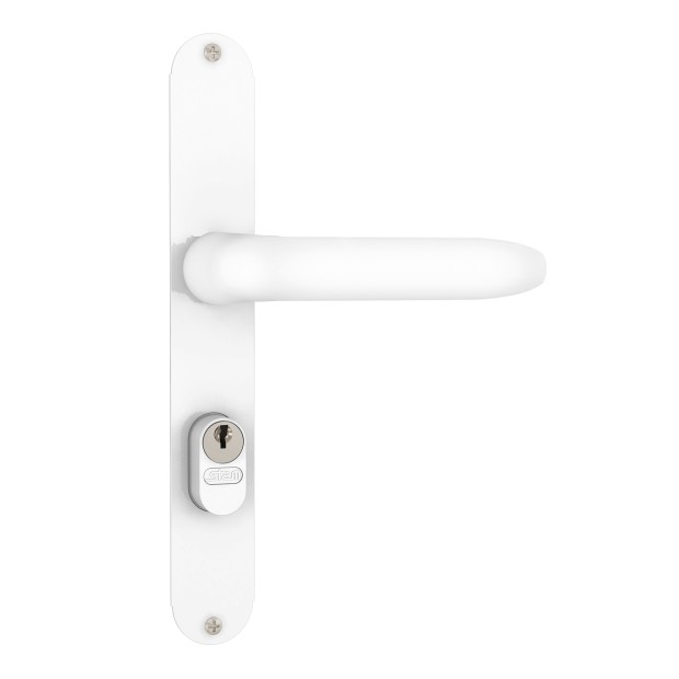 Fechadura 603/11 Buzios 74mm meio Macaneta Externa Branco