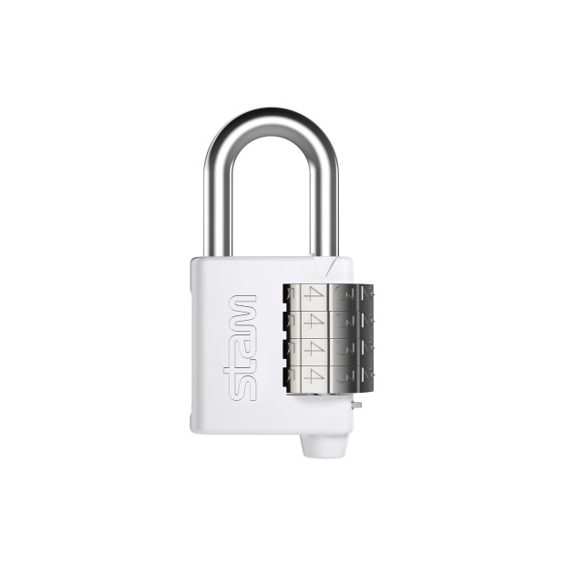 Cadeado Zamac com segredo Branco 40mm Encartelado