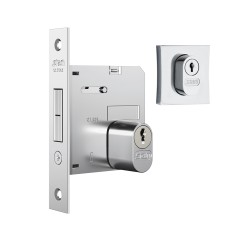Fechadura 1006 Roseta Quadrada Externa Cromado