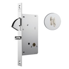 Fechadura 950 Roseta Redonda Banheiro Inox
