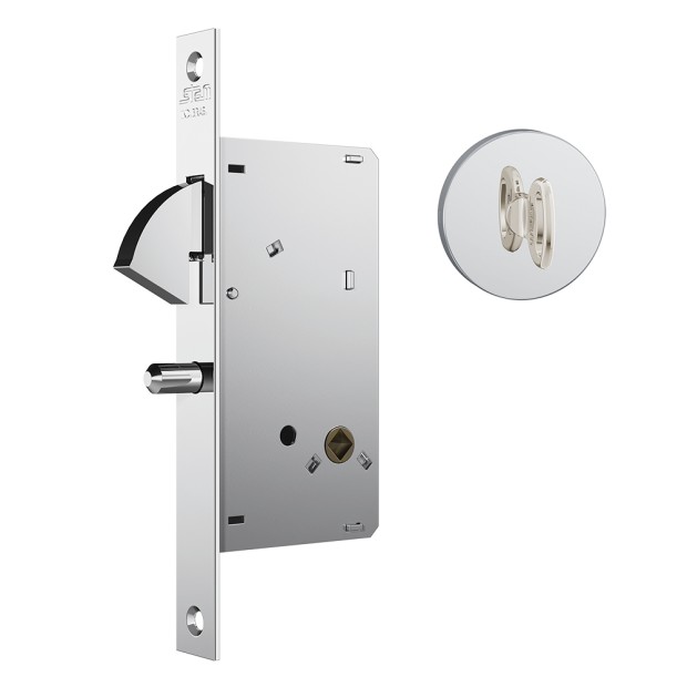 Fechadura 950 Roseta Redonda Banheiro Inox