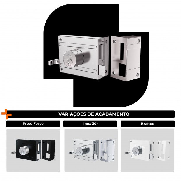 Fechadura 701/100 Inox AISI 304 Externa Inox