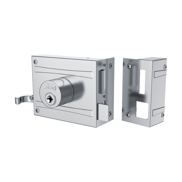 Fechadura 1701/100 Inox AISI 304 Tetra Externa Inox