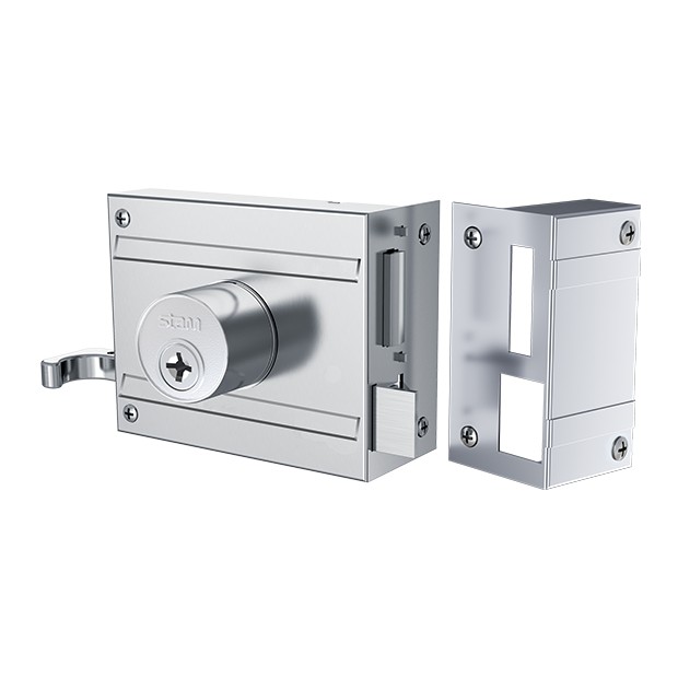 Fechadura 1701/100 Inox AISI 304 Tetra Externa Inox