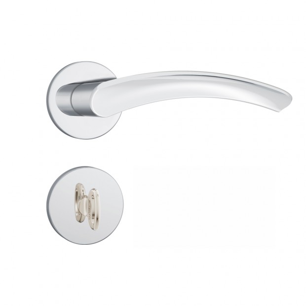 Fechadura 823/13 Roseta Redonda Banheiro Inox