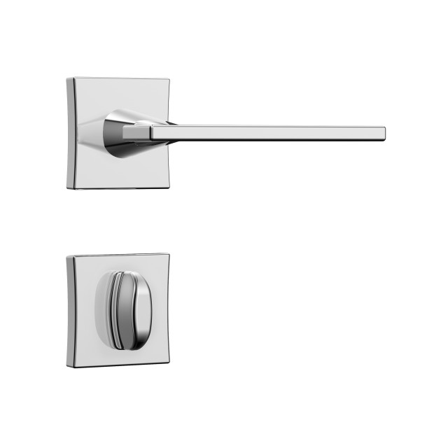 Fechadura Classic 55 3000 Roseta Quadrada Banheiro Cromado
