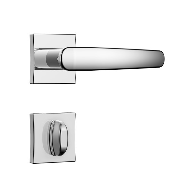 Fechadura Classic 55 3100 Roseta Quadrada Banheiro Cromado