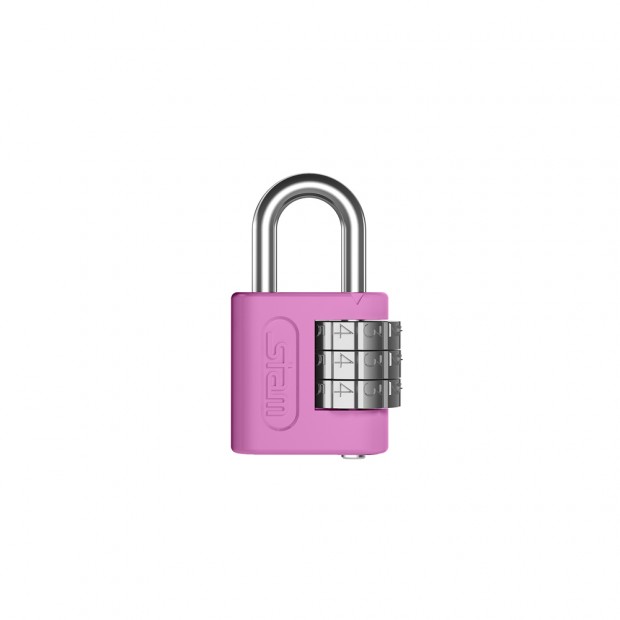 Cadeado Zamac com segredo Rosa 25mm Encartelado