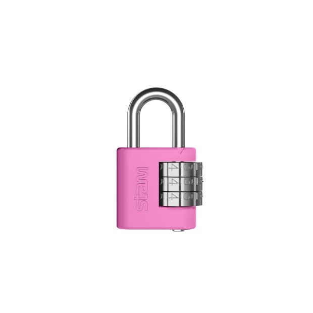 Cadeado Zamac com segredo Rosa 25mm Encartelado