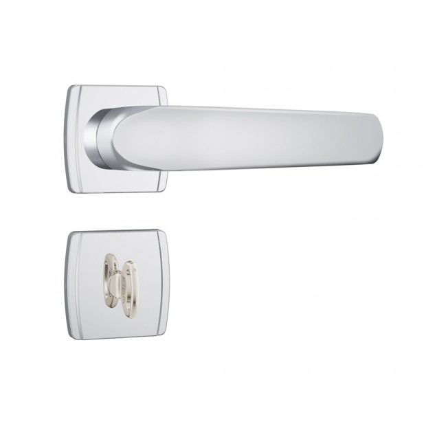 Fechadura 823/09 Roseta Quadrada Banheiro Inox