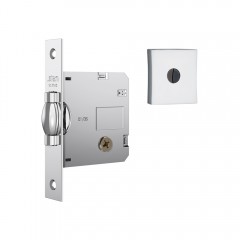 Fechadura 1005 Trinco Rolete Roseta Quadrada Tetra Externa Cromado
