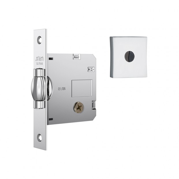 Fechadura 1005 Trinco Rolete Roseta Quadrada Tetra Externa Cromado