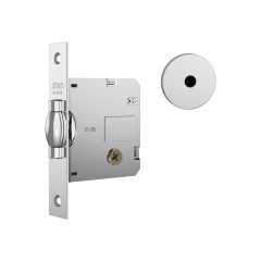 Fechadura 1005 Trinco Rolete Roseta Redonda Tetra Externa Inox
