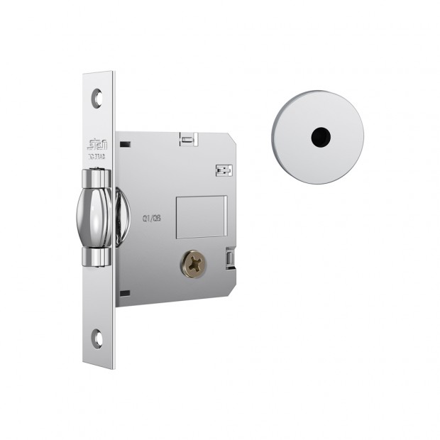 Fechadura 1005 Trinco Rolete Roseta Redonda Tetra Externa Inox