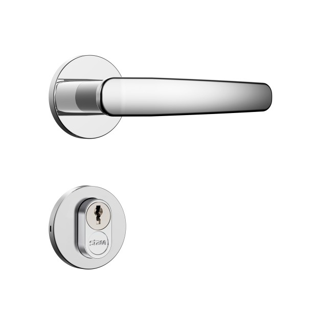 Fechadura Classic 40 3100 Roseta Redonda Banheiro Inox