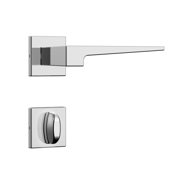 Fechadura Classic 40 3200 Roseta Quadrada Banheiro Inox
