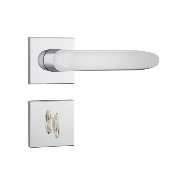 Fechadura 823/11 Roseta Quadrada 1 Banheiro Inox