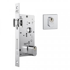 Fechadura 803 Trinco Rolete Roseta Quadrada 1 Externa Inox