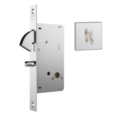 Fechadura 950 Inox 430 Roseta Quadrada 1 Banheiro Inox