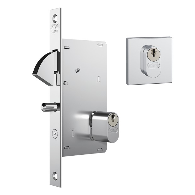 Fechadura 950 Inox 430 Roseta Quadrada 1 Gorje Externa Inox
