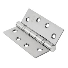 Dobradica Reforcada Com Rolamento 4 X 3 X 2,4 Inox Escovado Caixa 12 unidades