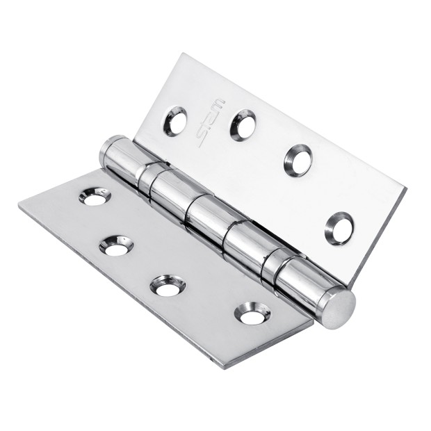 Dobradica Reforcada Com Rolamento 4 X 3 X 2,4 Inox Polido Caixa 12 unidades