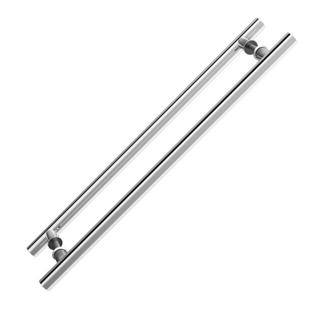 Puxador Lisboa 2500 Inox 304 Duplo 25 X 800mm Inox Polido