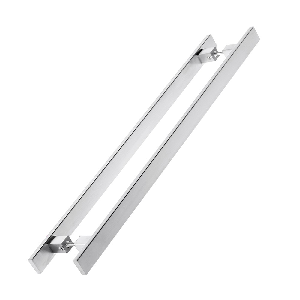 Puxador Ravenna 3010 Inox 304 Duplo 30 X 10 X 800mm Inox Polido