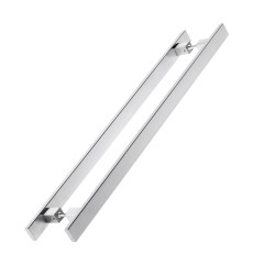 Puxador Ravenna 3010 Inox 304 Duplo 30 X 10 X 800mm Inox Polido