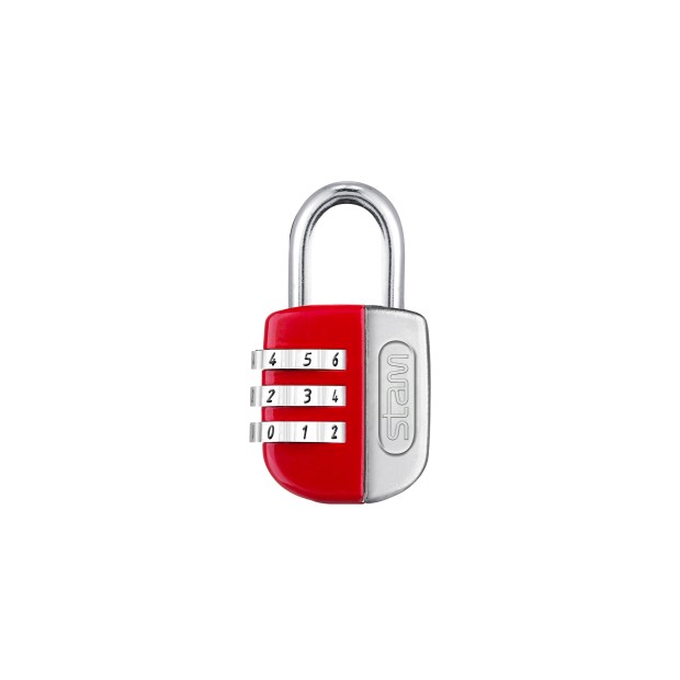 Cadeado Life Colors com Segredo Vermelho Encartelado 25mm