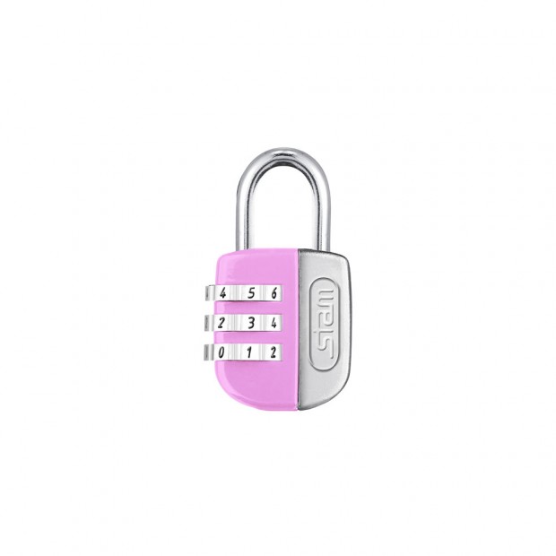 Cadeado Life Colors com Segredo Rosa 25mm Encartelado