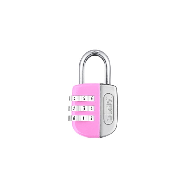 Cadeado Life Colors com Segredo Rosa 25mm Encartelado