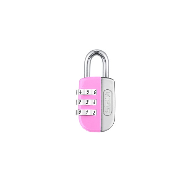 Cadeado Life Colors com Segredo Rosa 20mm Encartelado