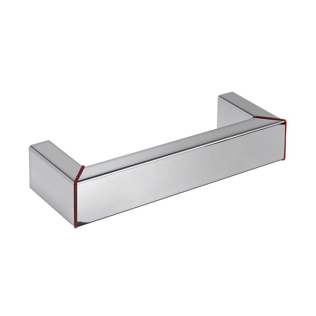 Puxador Para Movel 2010 NY Inox 304 Vermelho 256mm Inox Escovado
