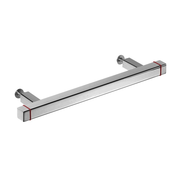 Puxador Para Movel 1212 NY Inox 304 Vermelho 600mm Inox Escovado
