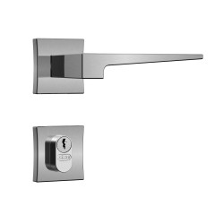 Fechadura Classic 55 3200 Roseta Quadrada Externa Cromo Escovado