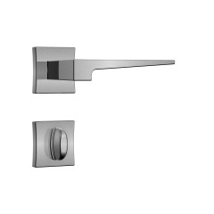 Fechadura Classic 55 3200 Roseta Quadrada Banheiro Cromo Escovado