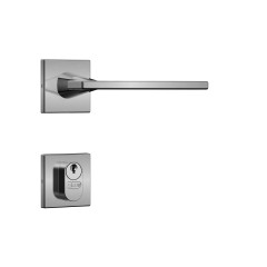 Fechadura Classic 40 3000 Roseta Quadrada Externa Inox Escovado