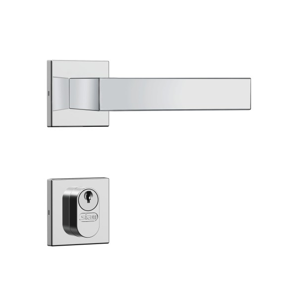 Fechadura 803/29i AISI 304 Roseta Quadrada 1 Externa Inox
