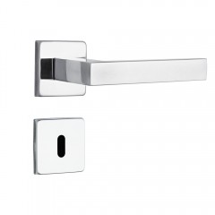 Fechadura 813/29i AISI 304 Roseta Quadrada 1 Interna Inox Escovado