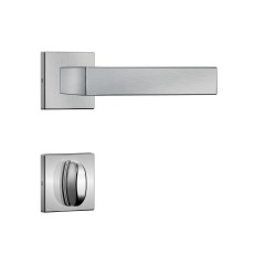 Fechadura 823/29i AISI 304 Roseta Quadrada 1 Banheiro Inox Escovado
