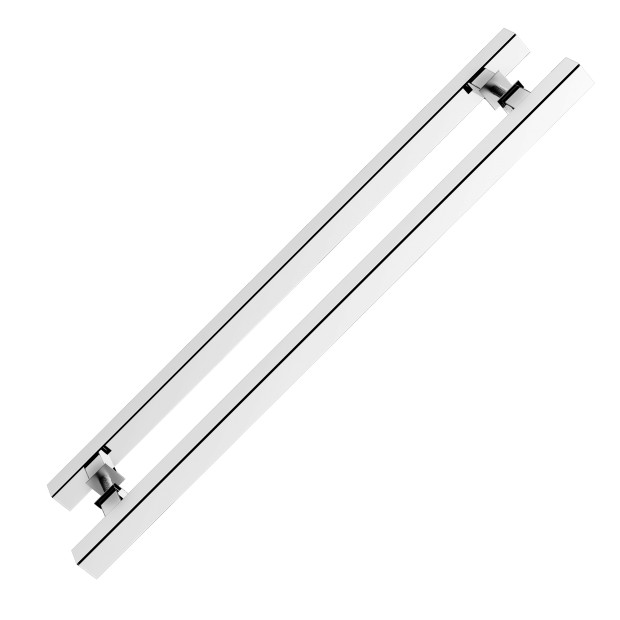 Puxador Madrid 2525 Inox 304 Duplo 25 X 25 X 800mm Inox Polido