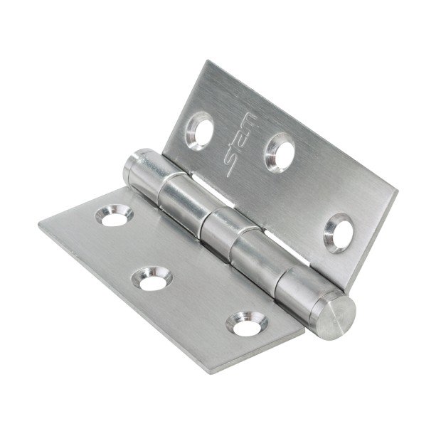 Dobradiça Sem Rolamento 3 X 2,5 X 1,9 Inox Escovado Caixa 12 unidades