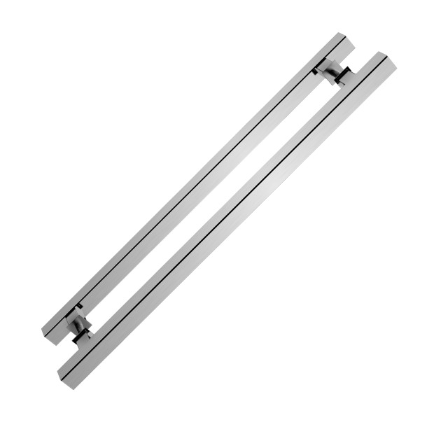 Puxador Madrid 2525 Inox 304 Duplo 25 X 25 X 400mm Inox Escovado