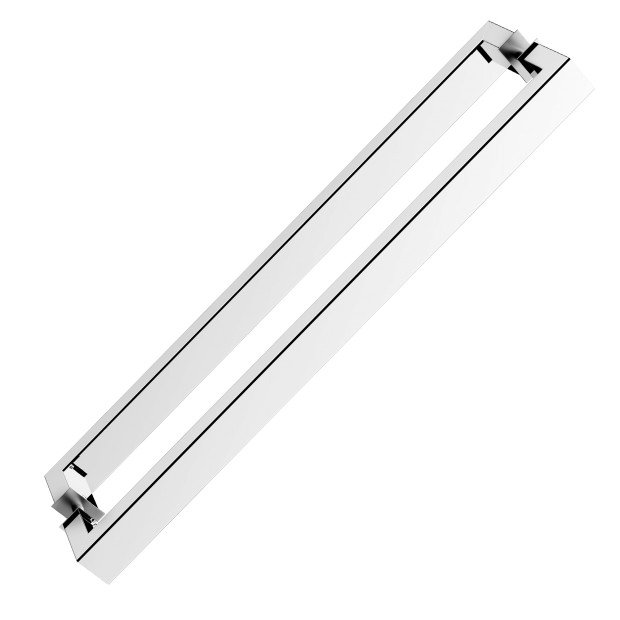 Puxador Milano 4020 Inox 304 Duplo 40 X 20 X 400mm Inox Polido