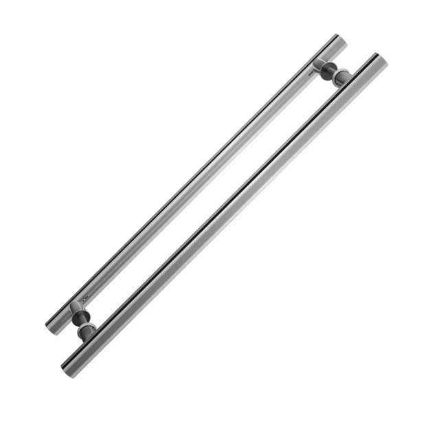 Puxador Lisboa 2500 Inox 304 Duplo 25 X 400mm Inox Escovado