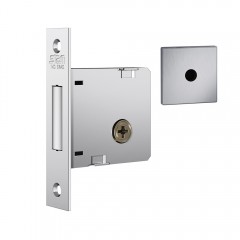 Fechadura 1004 Roseta Quadrada 1 Tetra Externa Inox Escovado