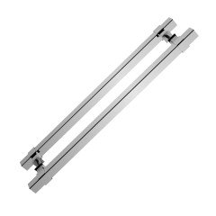 Puxador Barcelona 2525 Inox 304 Duplo 25 X 25 X 1000mm Inox Escovado